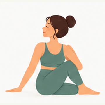 Reference drawing: Seated spinal twist