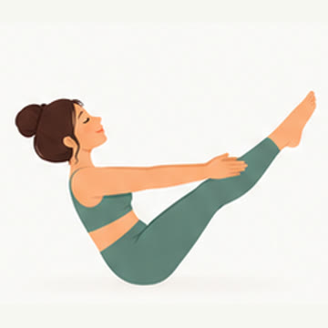Reference drawing: Boat pose