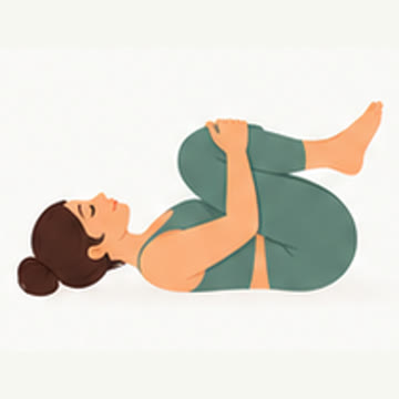 Reference drawing: Knees to chest