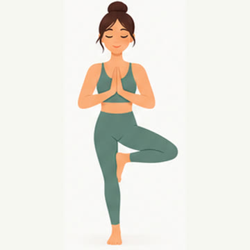 Reference drawing: Tree pose