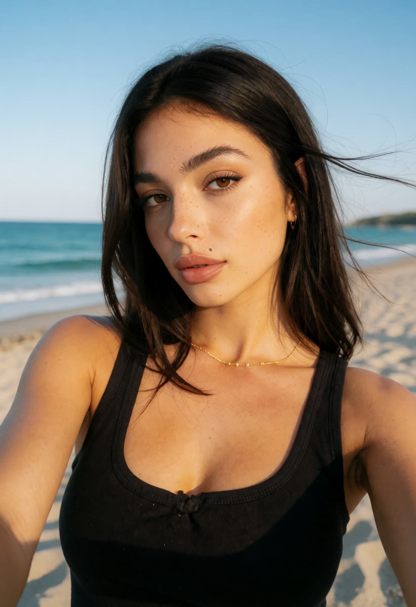Sogni Krea v0.3: A recognisable face and similar selfie view, with warm light on the face.