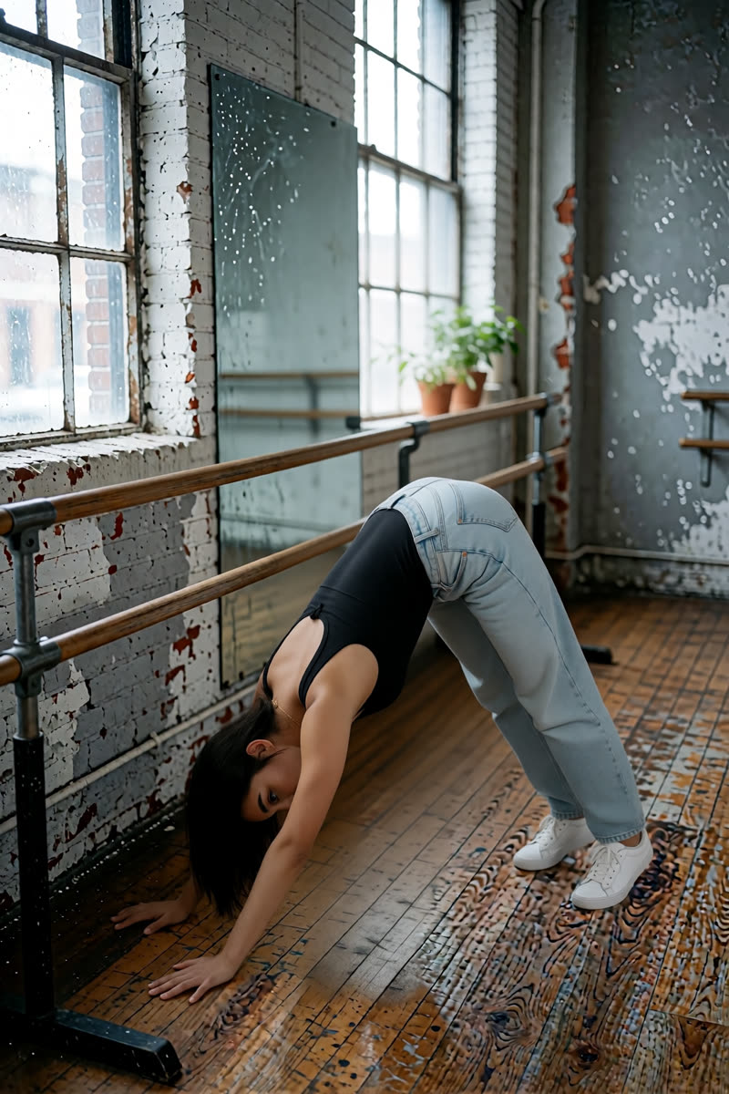 Downward-facing dog, Sogni Krea v0.3