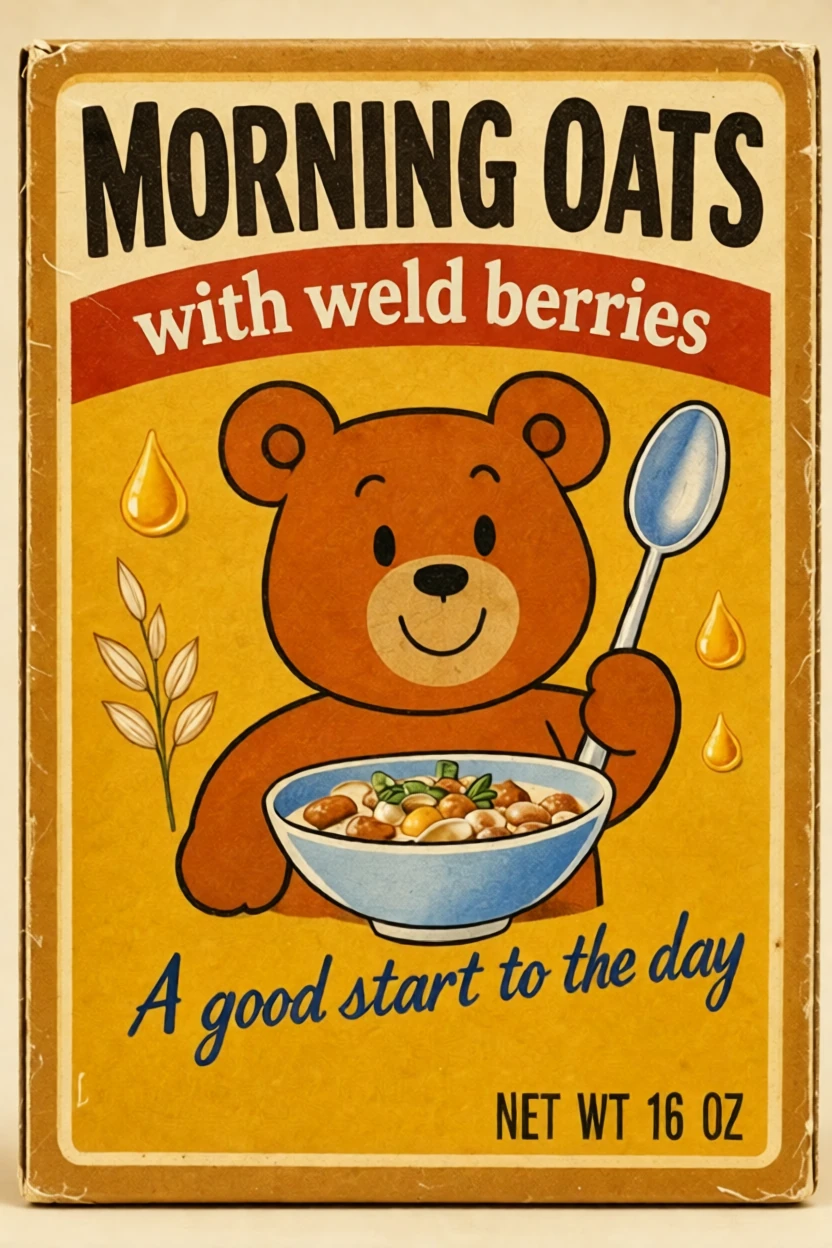 Qwen Image Edit 2511 Lightning: change the words on a cereal box, an edit of the cereal box