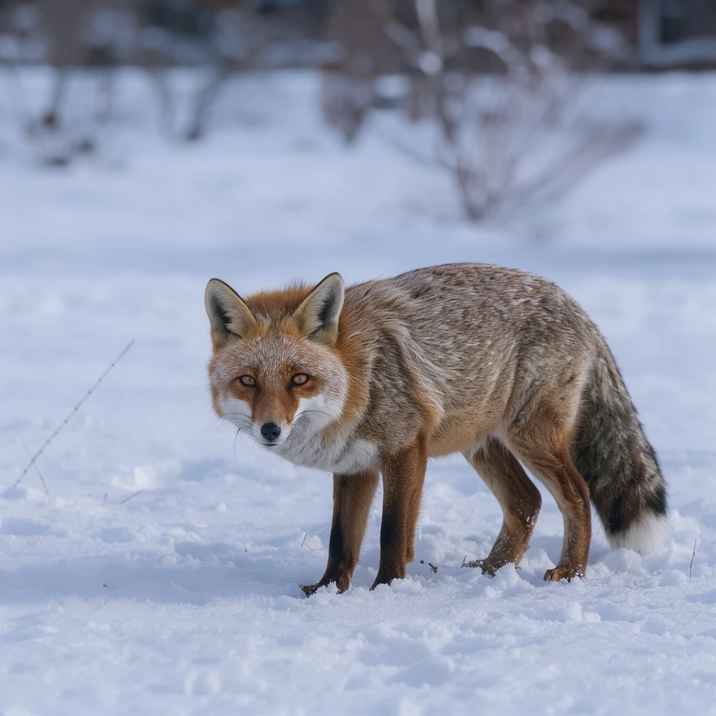FLUX 3 Image Klein, prompt as typed: a fox in the snow