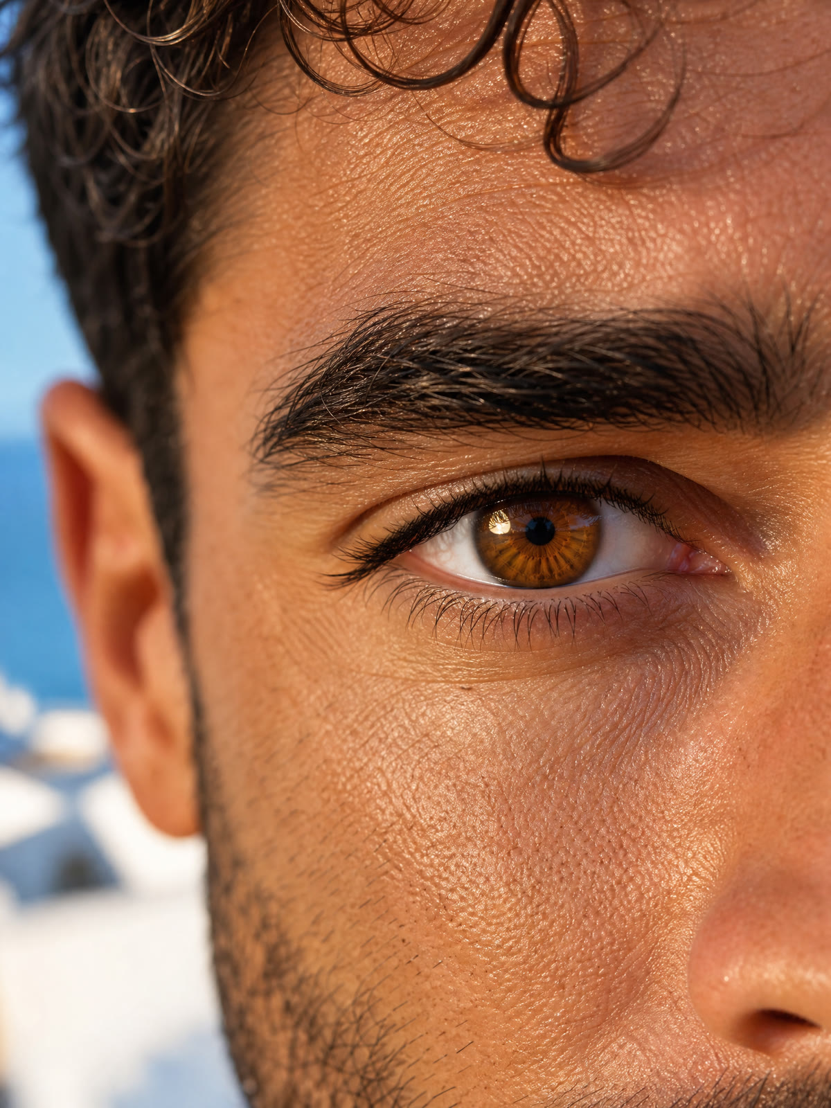 His eye.