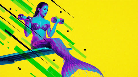 Sogni result: mermaid training at a gym