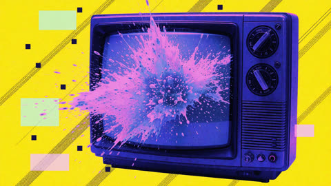 Sogni result: retro television with popcorn