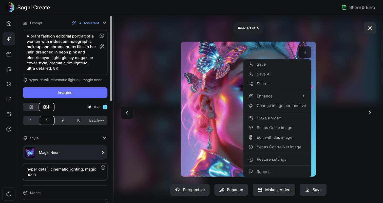 Viewer menu